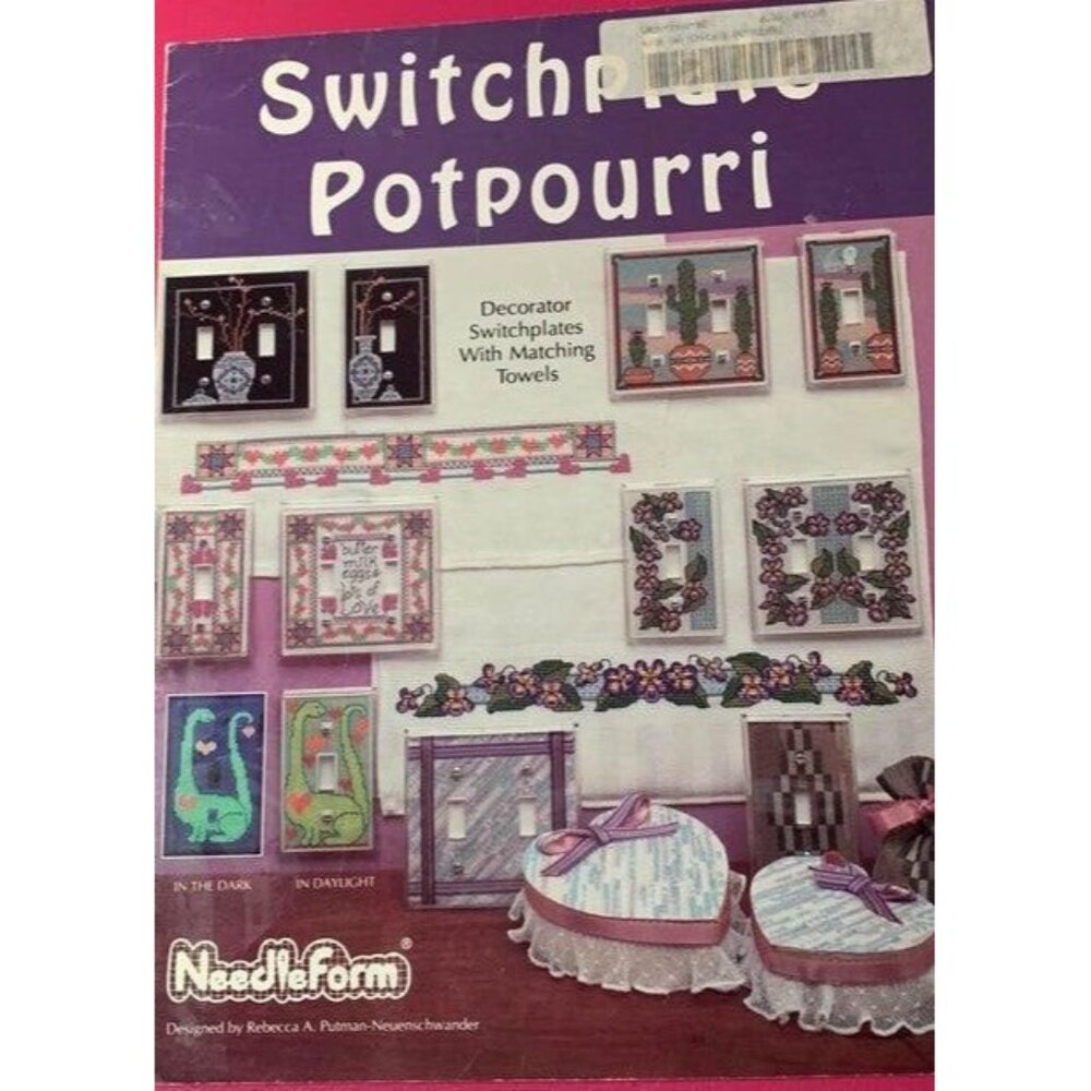 Switchplate Potpourri Cross Stitch Design Pattern Book by Needleform